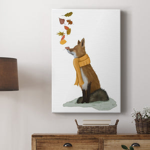 Fox Leaves on Nose Premium Gallery Wrapped Canvas - Ready to Hang