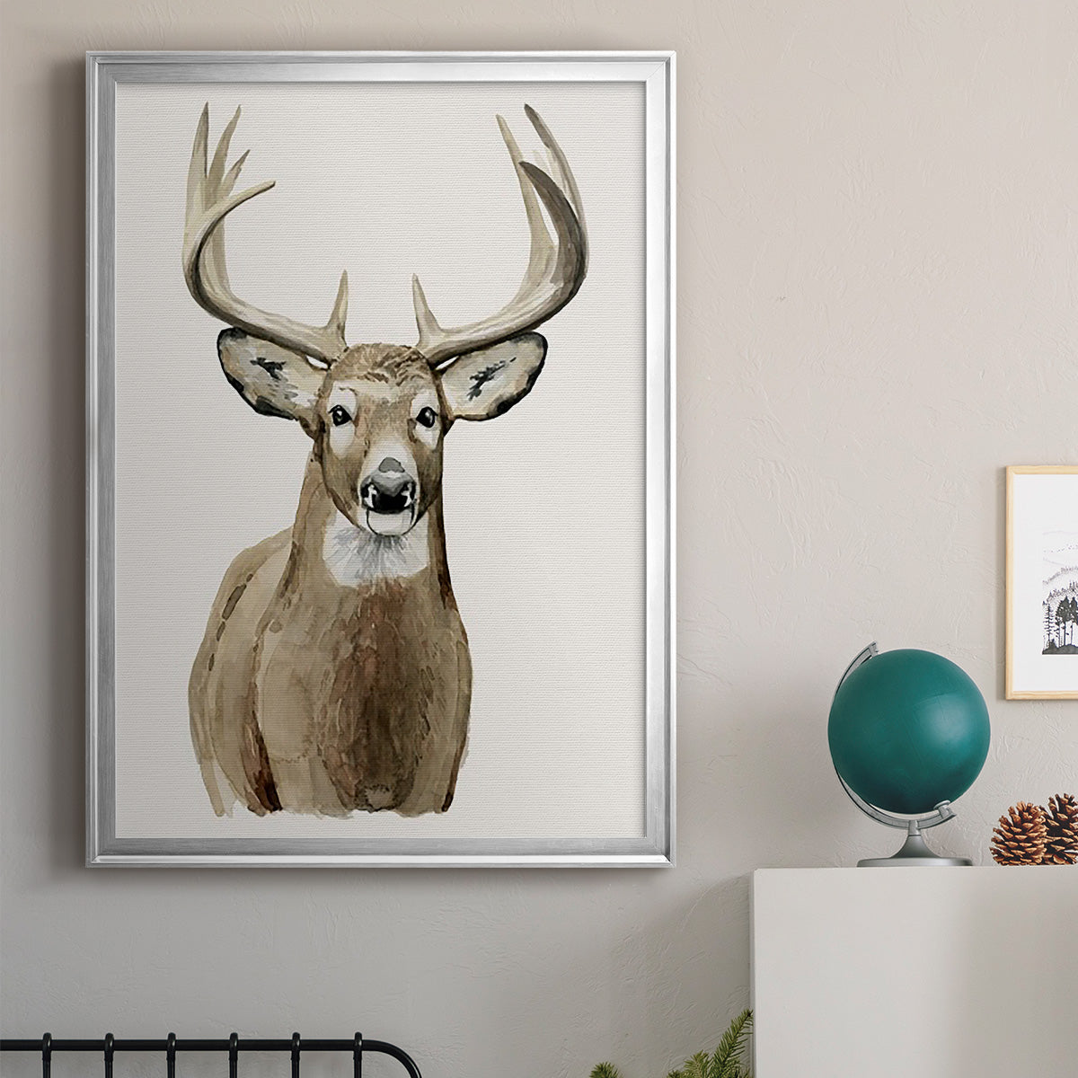 Handsome Whitetail II Premium Framed Print - Ready to Hang