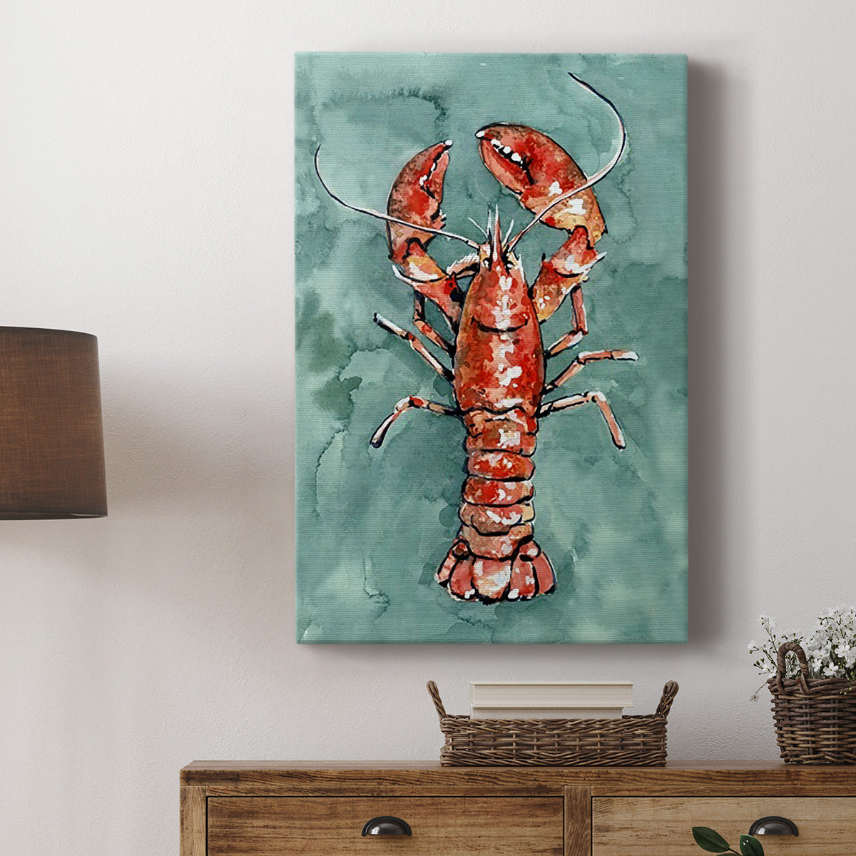 Aquatic Lobster I Premium Gallery Wrapped Canvas - Ready to Hang