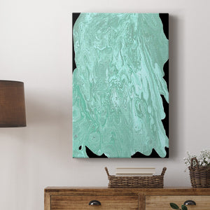 Teal Cascade II Premium Gallery Wrapped Canvas - Ready to Hang