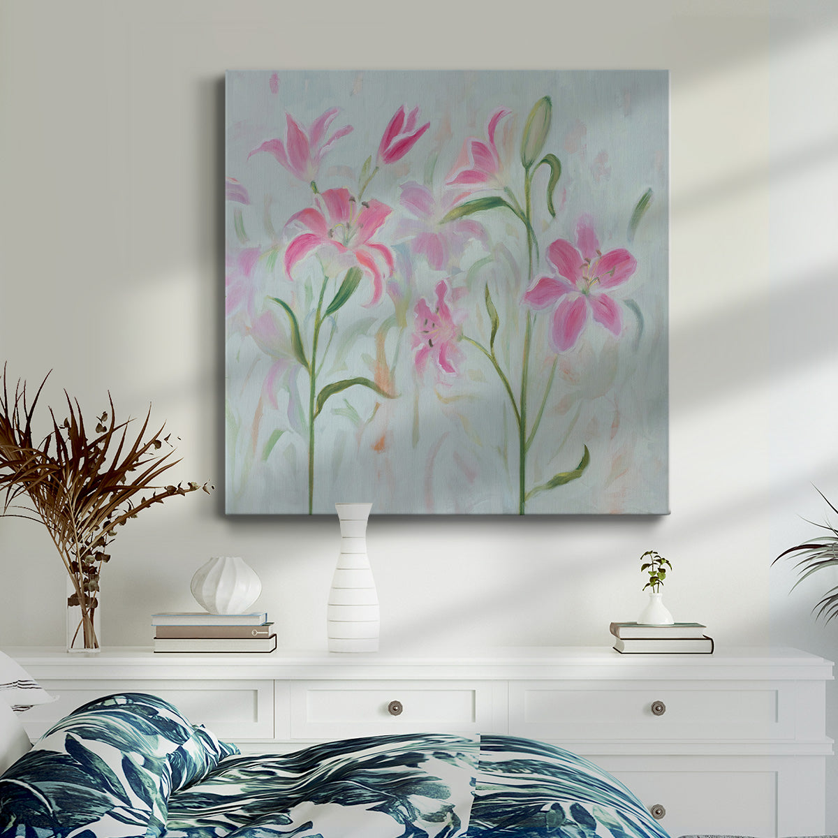 Dancing Pink Trio II-Premium Gallery Wrapped Canvas - Ready to Hang
