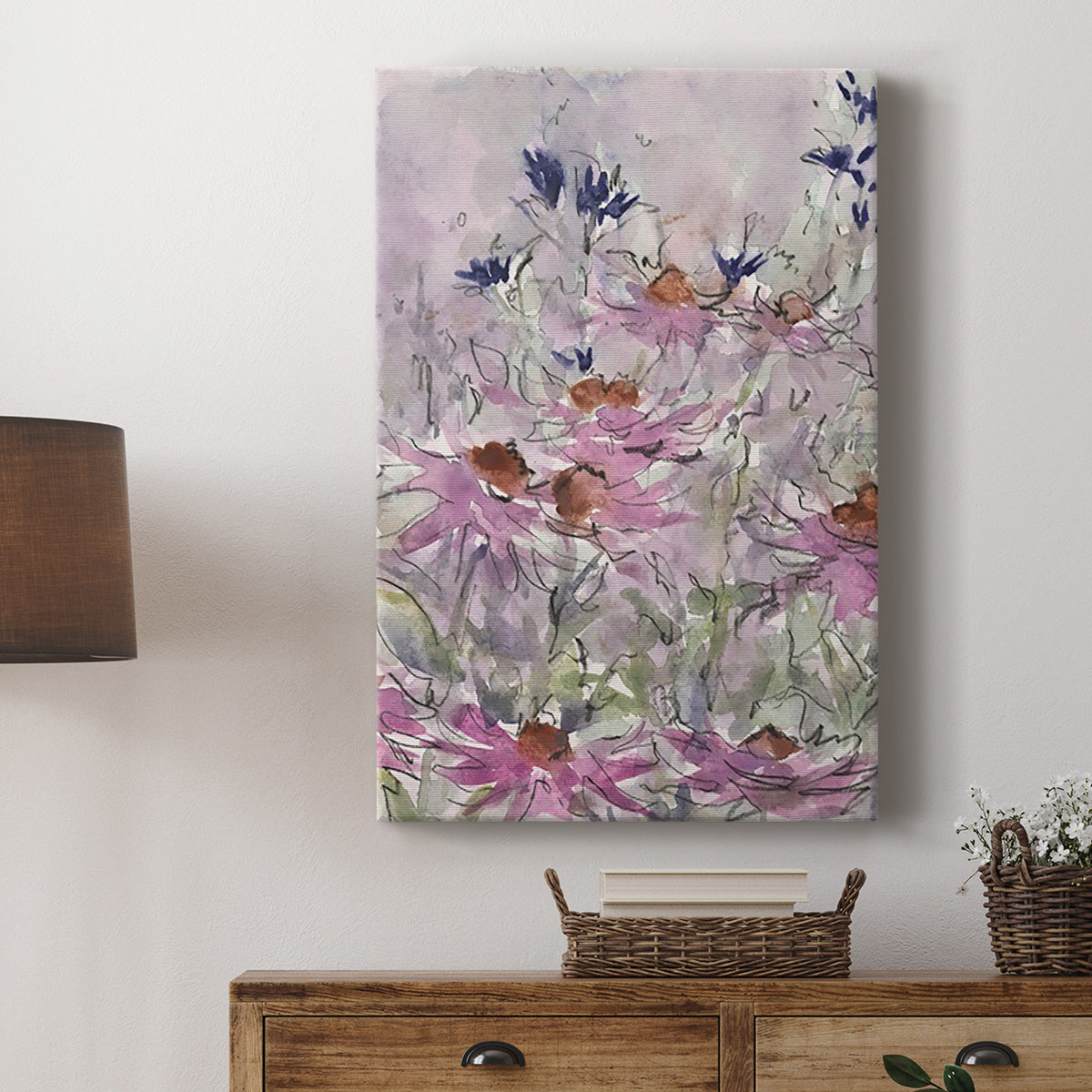 Floral Entertainment II Premium Gallery Wrapped Canvas - Ready to Hang