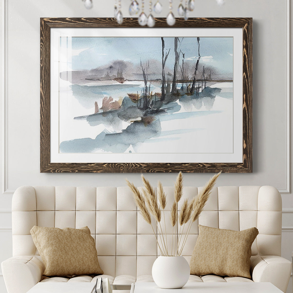 Winter Stream Watercolor I-Premium Framed Print - Ready to Hang