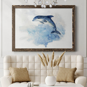 Wave Jumping-Premium Framed Canvas - Ready to Hang