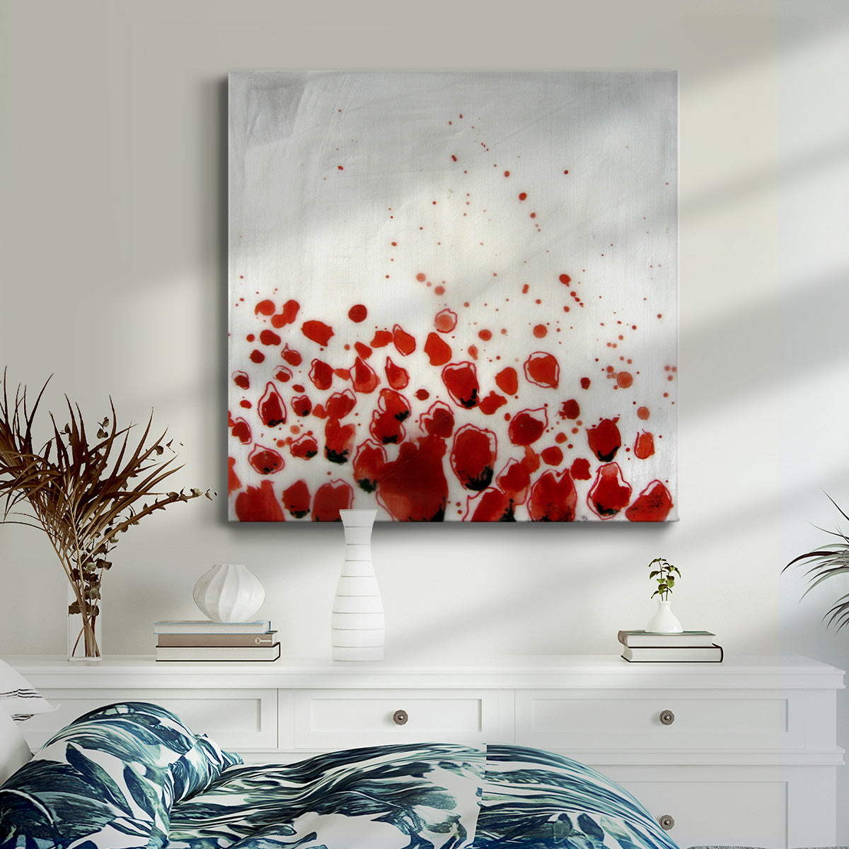 Red Drops VIII-Premium Gallery Wrapped Canvas - Ready to Hang
