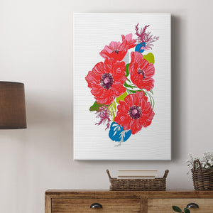 Brilliant Poppies I Premium Gallery Wrapped Canvas - Ready to Hang