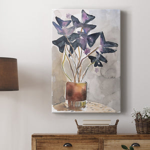 Oxalis in Vase I Premium Gallery Wrapped Canvas - Ready to Hang