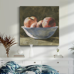 Bowl of Peaches I-Premium Gallery Wrapped Canvas - Ready to Hang