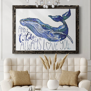 Whale Love I-Premium Framed Canvas - Ready to Hang