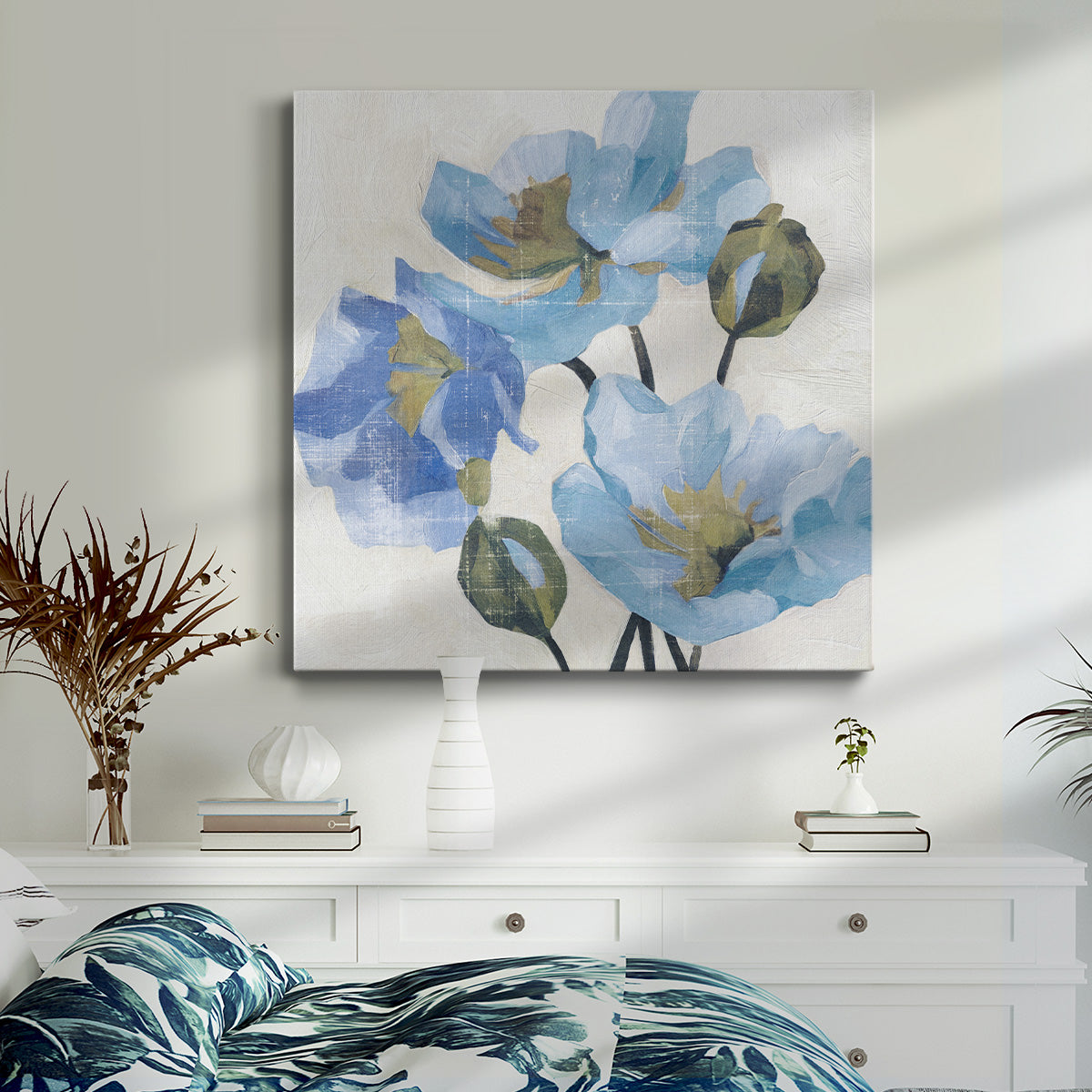 Azure Peony II-Premium Gallery Wrapped Canvas - Ready to Hang