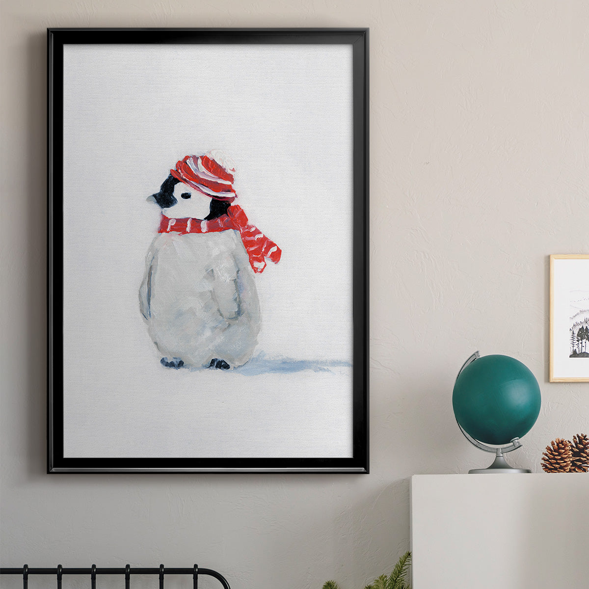 Penguin Play II Premium Framed Print - Ready to Hang