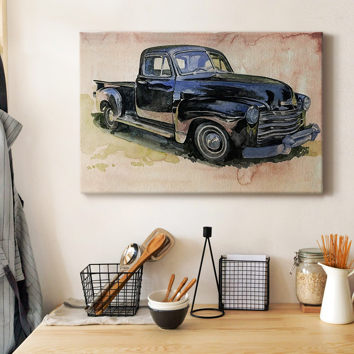 Antique Pickup II Premium Gallery Wrapped Canvas - Ready to Hang