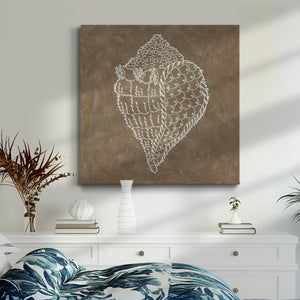 Embroidered Shells I-Premium Gallery Wrapped Canvas - Ready to Hang