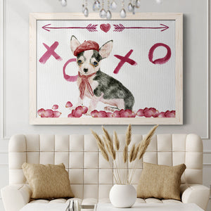 Puppy Valentine Collection A-Premium Framed Canvas - Ready to Hang