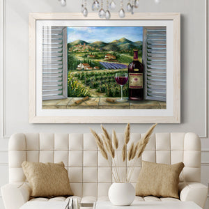 Tuscan Red and Vineyard-Premium Framed Print - Ready to Hang