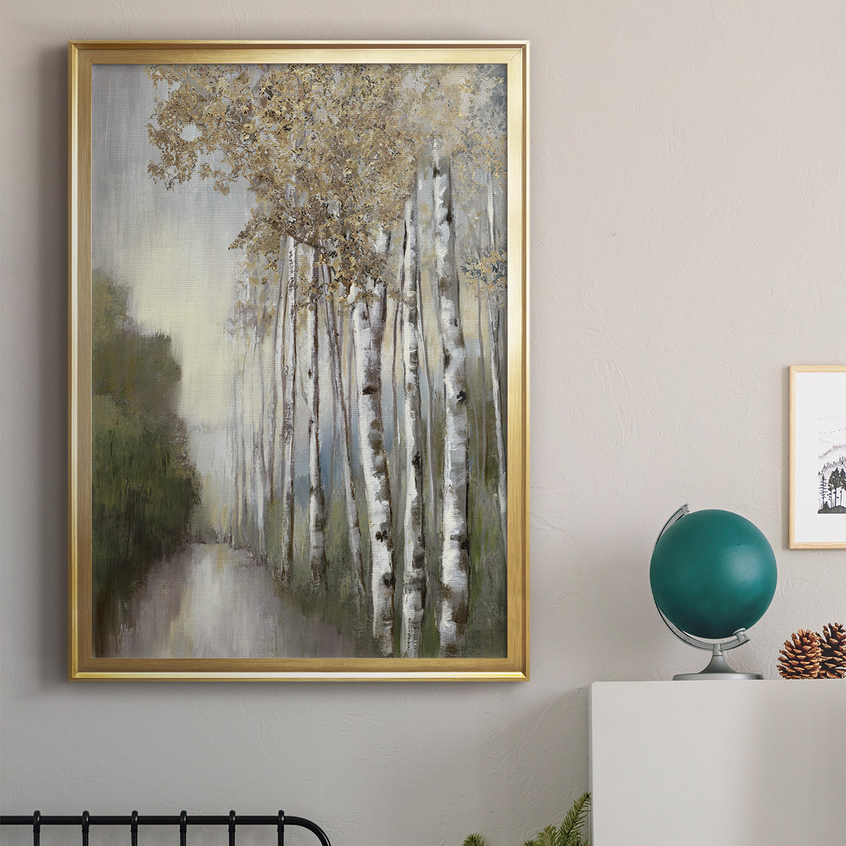 Woodland Walk Neutral Premium Framed Print - Ready to Hang