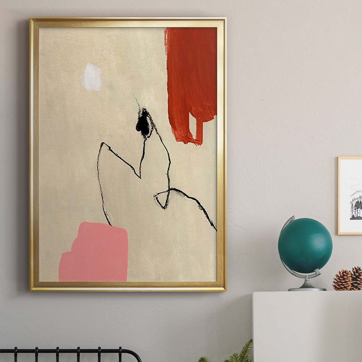 Terra Rosa Abstract II Premium Framed Print - Ready to Hang