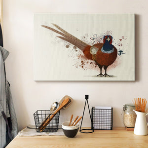 Pheasant Splash 7 Premium Gallery Wrapped Canvas - Ready to Hang