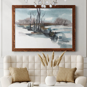 Winter Stream Watercolor II-Premium Framed Canvas - Ready to Hang