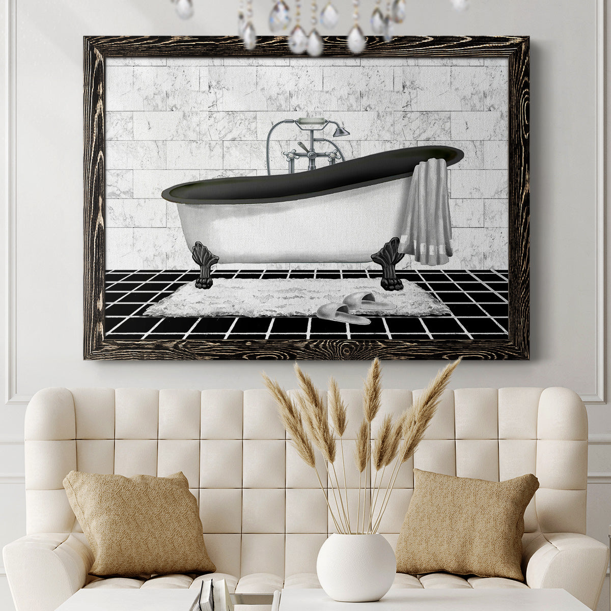 Modern Bath II-Premium Framed Canvas - Ready to Hang