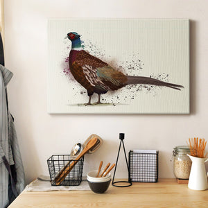 Pheasant Splash 1 Premium Gallery Wrapped Canvas - Ready to Hang