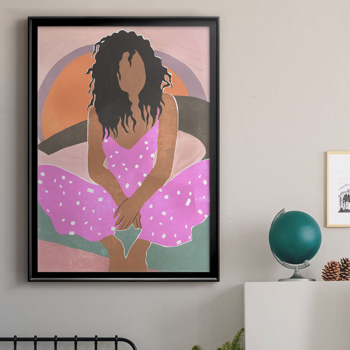 Curly Lady IV Premium Framed Print - Ready to Hang