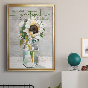 Thankful, Grateful, Blessed Premium Framed Print - Ready to Hang