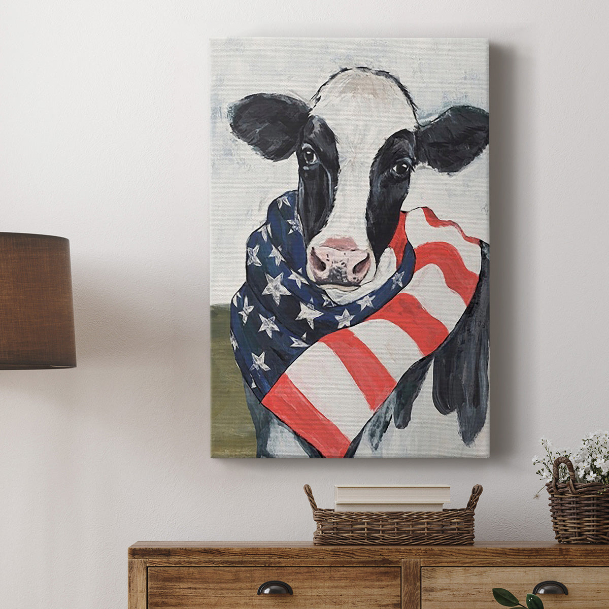 American Cow I Premium Gallery Wrapped Canvas - Ready to Hang