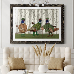 Pheasant Shooting Party Group 2-Premium Framed Print - Ready to Hang