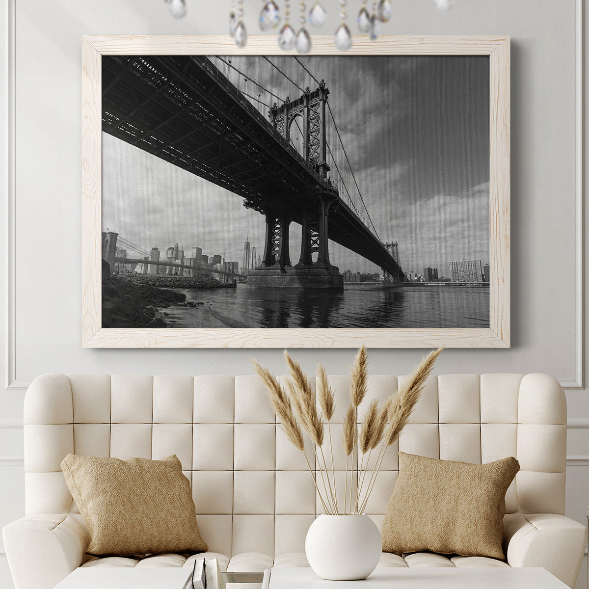 Manhattan Bridge-Premium Framed Canvas - Ready to Hang
