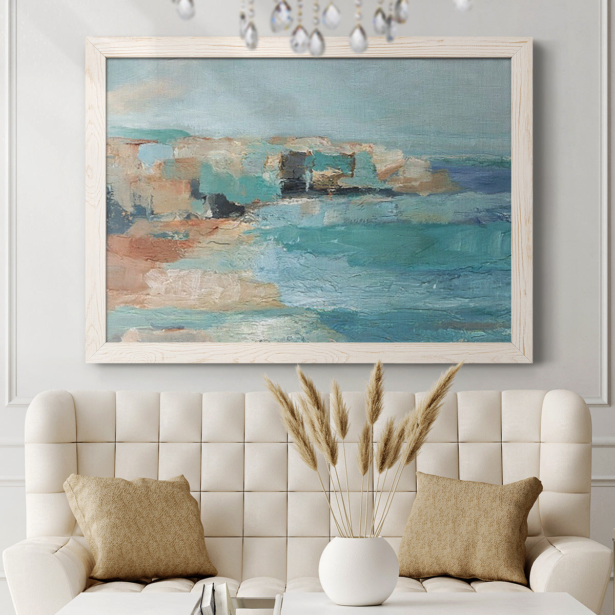 Turquoise Cliff Wall I-Premium Framed Canvas - Ready to Hang