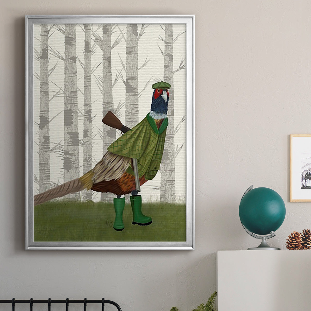 Pheasant Shooting Party 2 Premium Framed Print - Ready to Hang