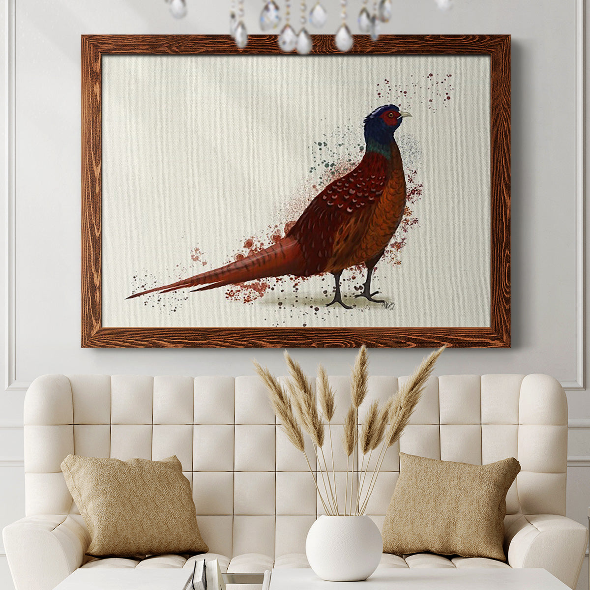 Pheasant Splash 4-Premium Framed Canvas - Ready to Hang