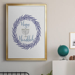 Hanukkah Wreath Premium Framed Print - Ready to Hang