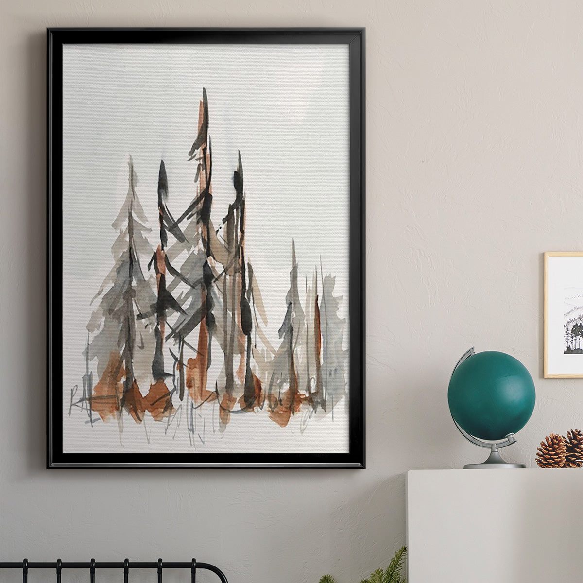 Rustic Evergreens II Premium Framed Print - Ready to Hang