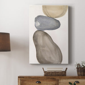 River Rocks Contour II Premium Gallery Wrapped Canvas - Ready to Hang