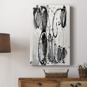 Grey Scribbles II Premium Gallery Wrapped Canvas - Ready to Hang