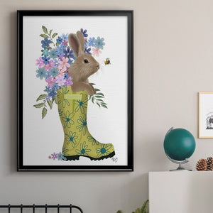 Welly Bunny And Bee Premium Framed Print - Ready to Hang