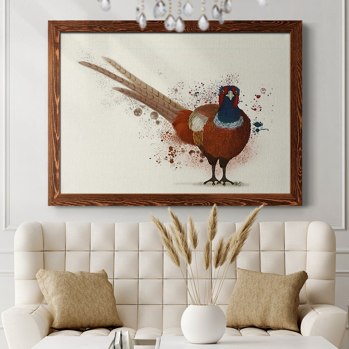 Pheasant Splash 7-Premium Framed Canvas - Ready to Hang