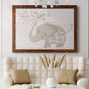 Floral Elephant-Premium Framed Canvas - Ready to Hang