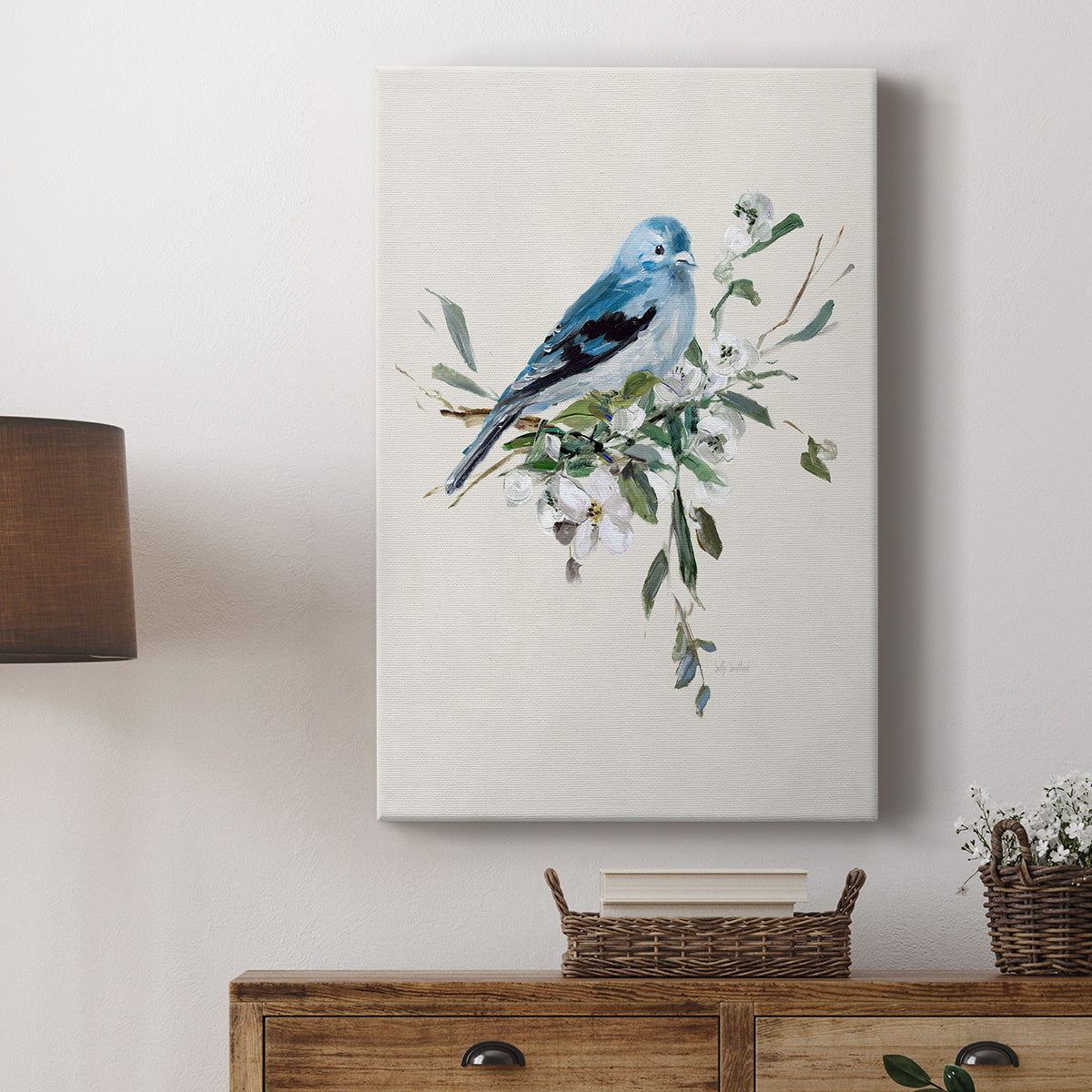 Bluebird Happy I Premium Gallery Wrapped Canvas - Ready to Hang