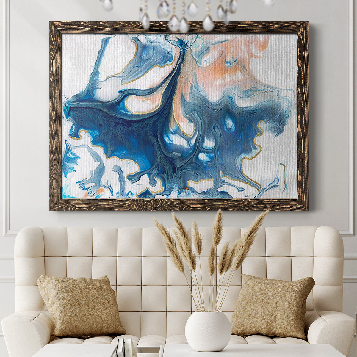 Dancing Blue I-Premium Framed Canvas - Ready to Hang