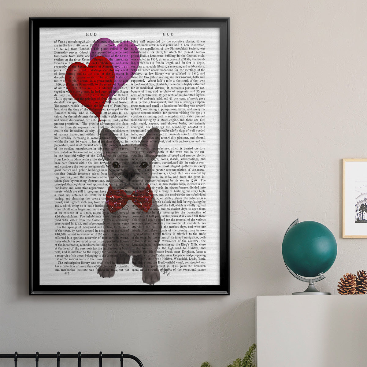 French Bulldog and Balloons Premium Framed Print - Ready to Hang