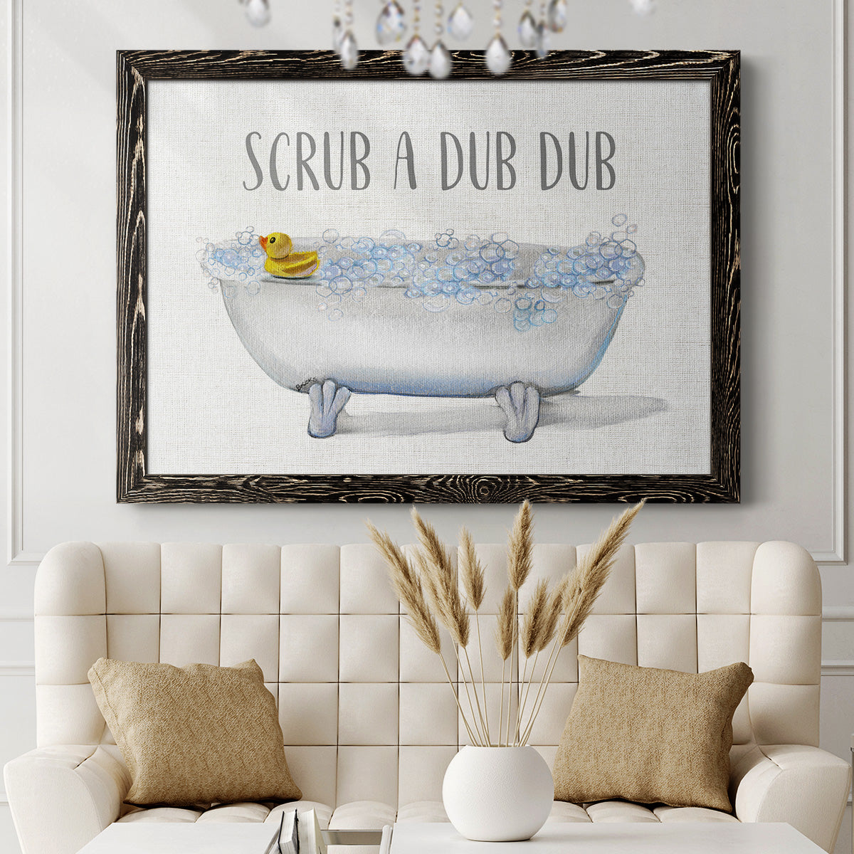 Scrub A Dub-Premium Framed Canvas - Ready to Hang