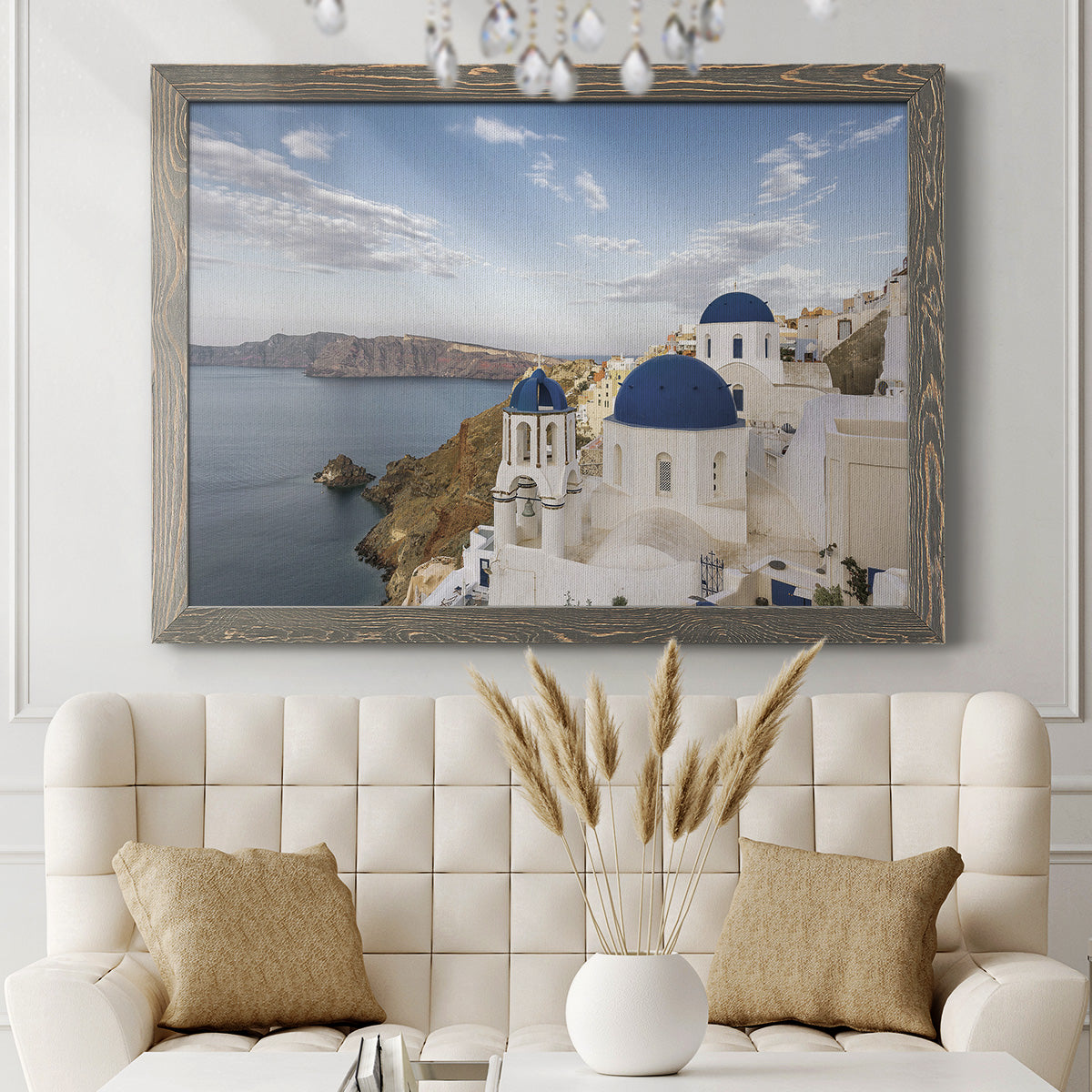 Santorini View-Premium Framed Canvas - Ready to Hang