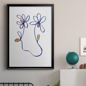 Wobbly Blooms IV Premium Framed Print - Ready to Hang