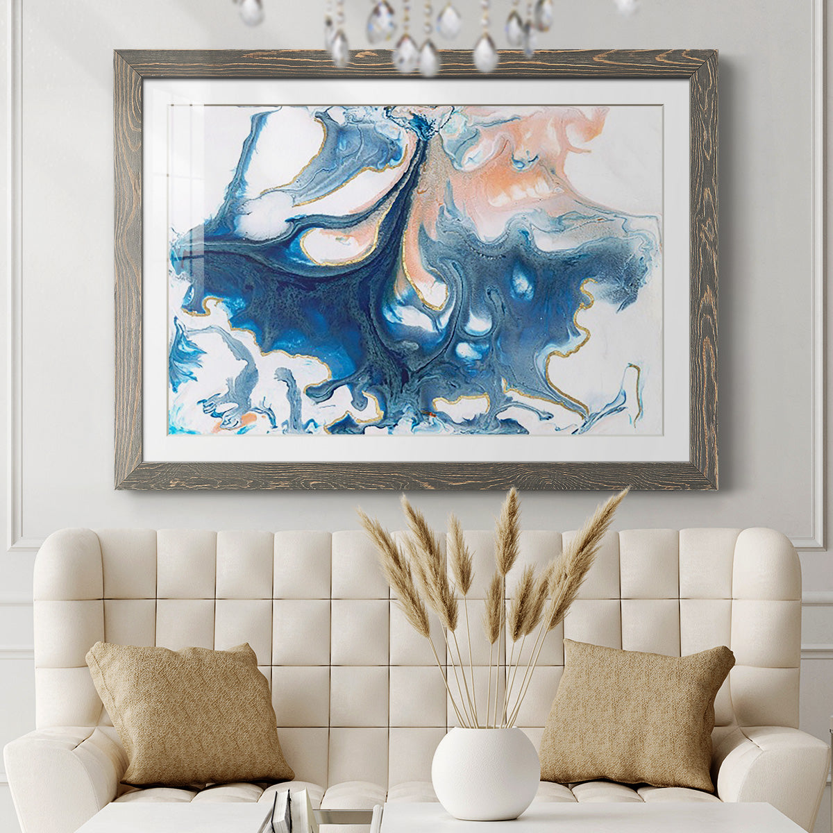 Dancing Blue I-Premium Framed Print - Ready to Hang