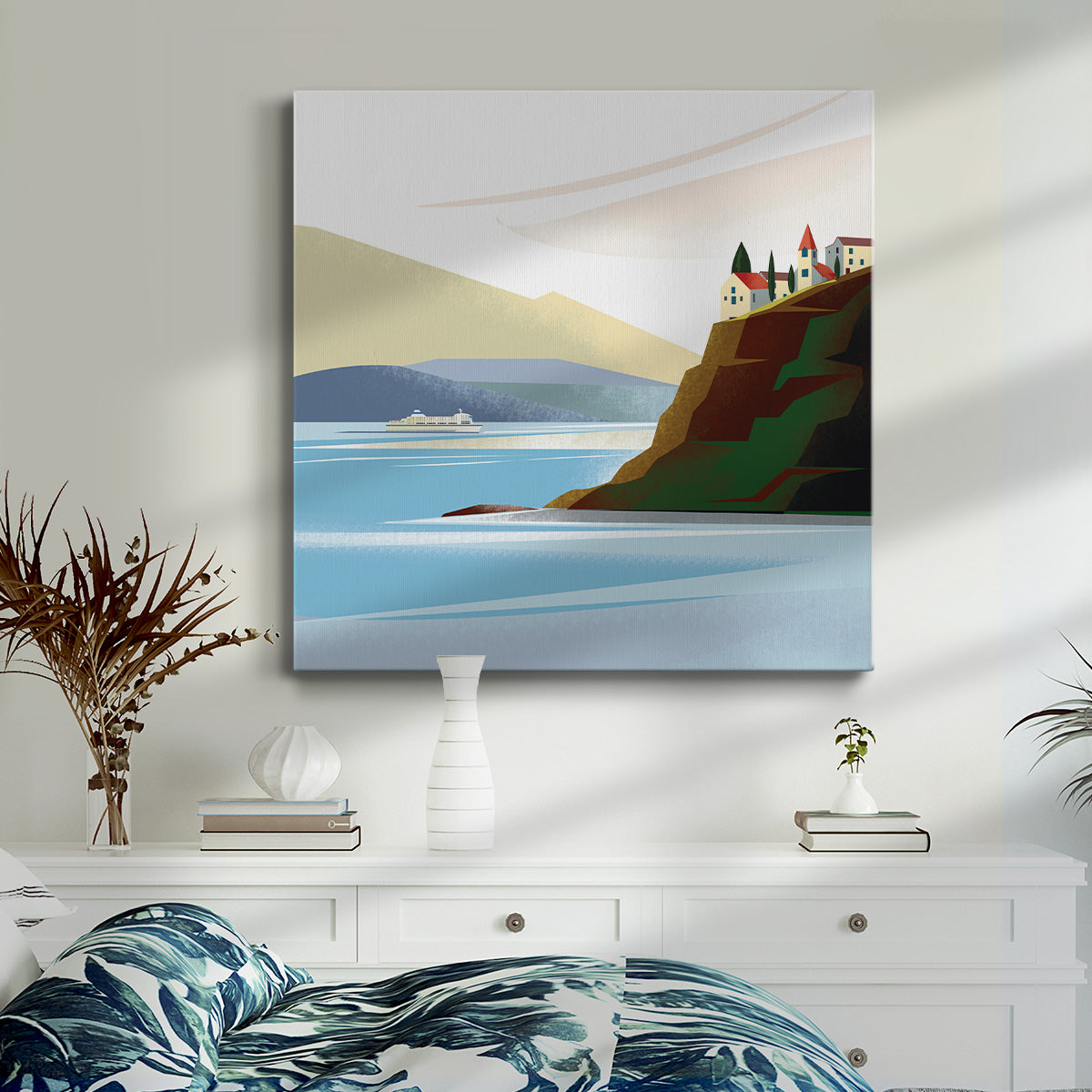 Illustrated Italian Landscape & Nature IX-Premium Gallery Wrapped Canvas - Ready to Hang