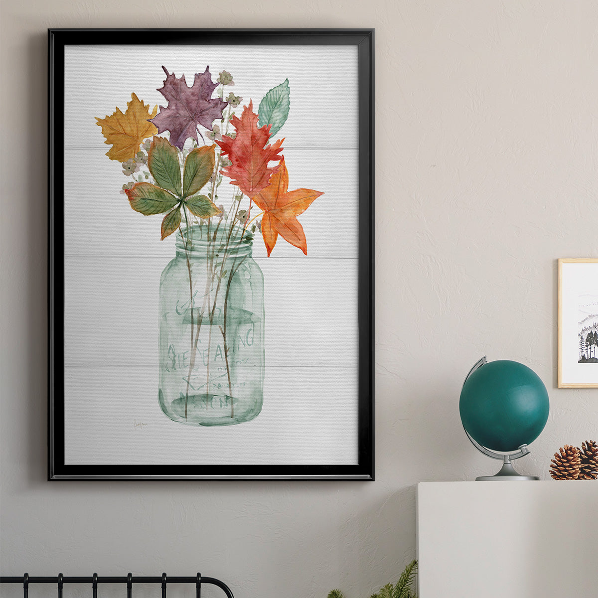 Harvest Home Leaves I Premium Framed Print - Ready to Hang