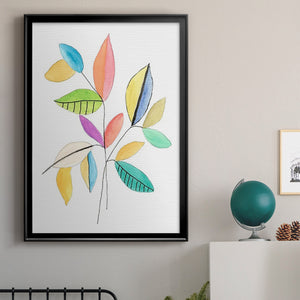 Color Pop Leaves I Premium Framed Print - Ready to Hang
